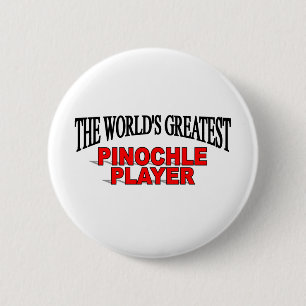 Bóton Redondo 5.08cm Jogador do Pinochle do mundo o grande