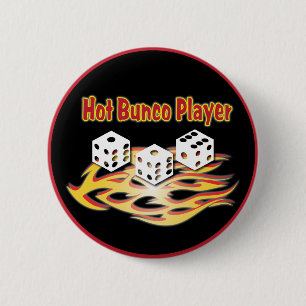 Bóton Redondo 5.08cm jogador quente do bunco