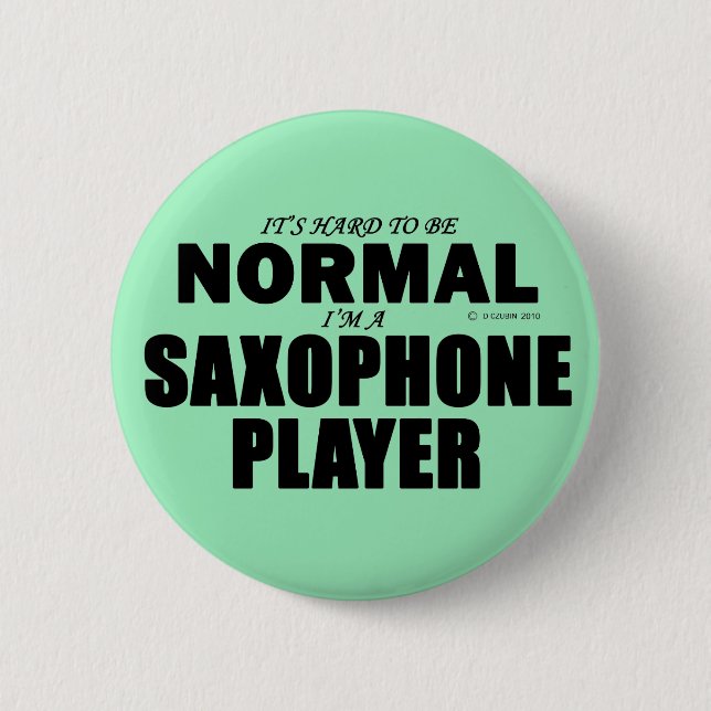 Bóton Redondo 5.08cm Jogador Saxofone normal (Frente)