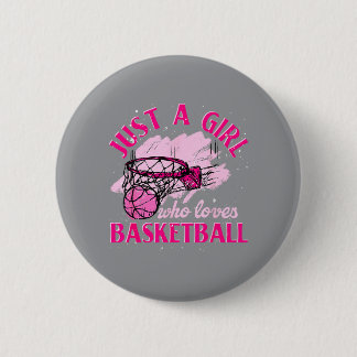 Bóton Redondo 5.08cm Jogadora de Basquete Mulheres Apenas Uma Garota Qu