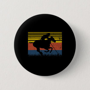 Bóton Redondo 5.08cm Jogadores de Polo Cavalo Ancorado Equestre