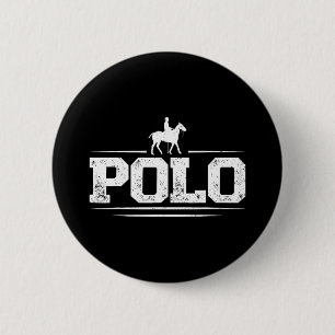 Bóton Redondo 5.08cm Jogadores de Polo Cavalo Ancorado Equestre
