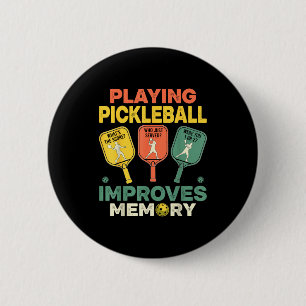 Bóton Redondo 5.08cm Jogar pickleball melhora a memória divertido pickl