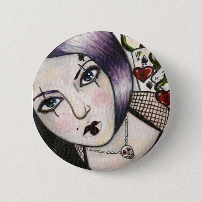 Bóton Redondo 5.08cm Jogo com crachá da morte (Frente)