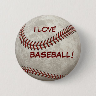 Bóton Redondo 5.08cm Jogo de bola do basebol "eu amo o BASEBOL!"