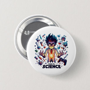 Bóton Redondo 5.08cm Jogo de Concoção Química, Tema Ciência