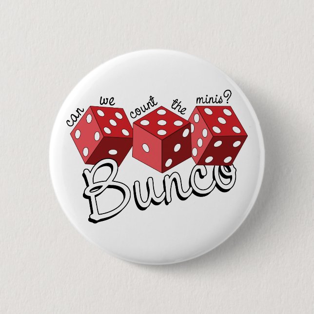 Bóton Redondo 5.08cm Jogo de Dice Bunco (Frente)