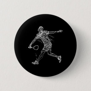 Bóton Redondo 5.08cm Jogo De Tartaruga De Desenho Dminton Player Para R