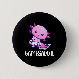 Bóton Redondo 5.08cm Jogo de vídeo Gamesalotl Axolotl