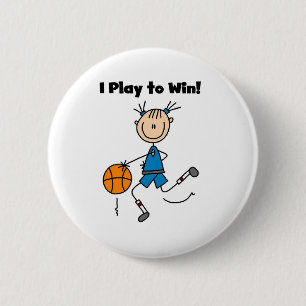 Bóton Redondo 5.08cm Jogo do B-Ball a ganhar