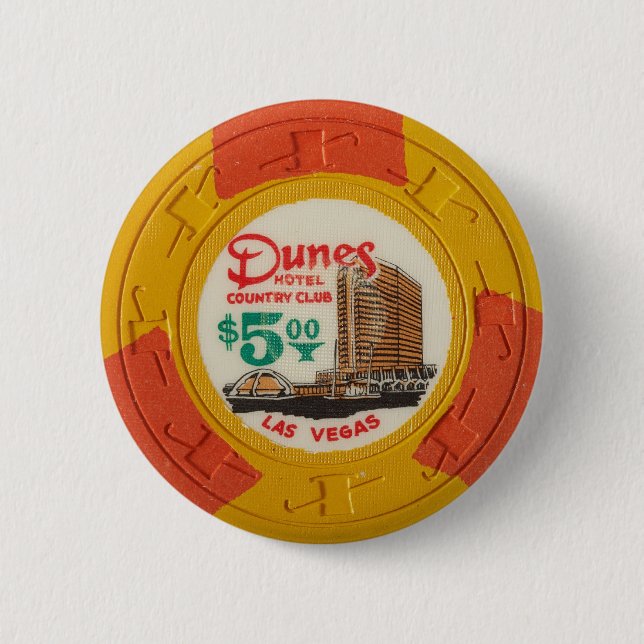 Bóton Redondo 5.08cm Jogo do casino da microplaqueta de póquer de Las (Frente)