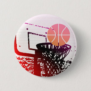 Bóton Redondo 5.08cm Jogo do treinador da rede do basquetebol da bola