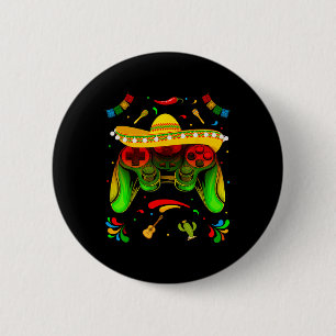 Bóton Redondo 5.08cm Jogo Engraçado Cinco de Mayo Meninos Crianças Vamo