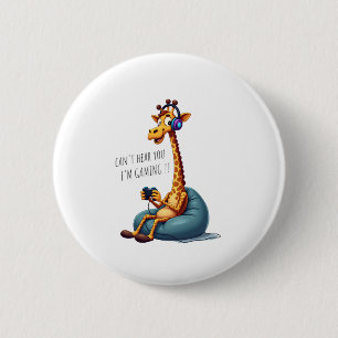 Bóton Redondo 5.08cm Jogo Engraçado Gamer Giraffe Jogos Para Jogo De Ho