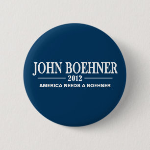 Bóton Redondo 5.08cm John Boehner 2012 - América precisa um Boehner