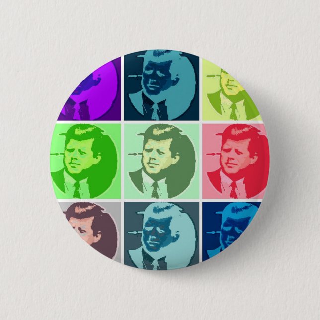 Bóton Redondo 5.08cm John F. Kennedy/JFK (Frente)