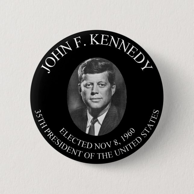 BÓTON REDONDO 5.08CM JOHN F. KENNEDY MOEDA PRESIDENCIAL ............... (Frente)
