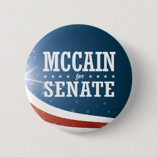 Bóton Redondo 5.08cm John McCain 2016