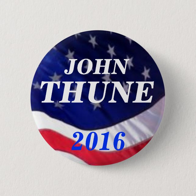 Bóton Redondo 5.08cm John Thune 2016 (Frente)