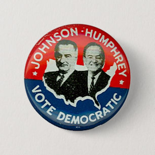 Bóton Redondo 5.08cm Johnson para o presidente - botão
