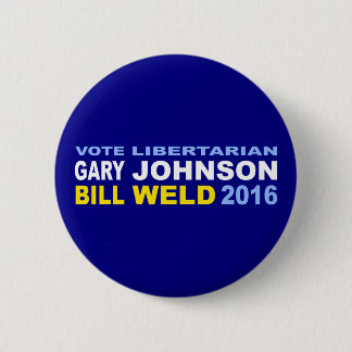 Bóton Redondo 5.08cm Johnson-Solda 2016 do libertário do voto