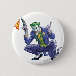 Bóton Redondo 5.08cm Joker com arma falsa