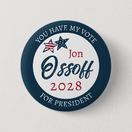 Bóton Redondo 5.08cm Jon Ossoff para Presidente 2028 