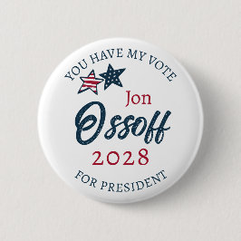 Bóton Redondo 5.08cm Jon Ossoff para Presidente 2028 