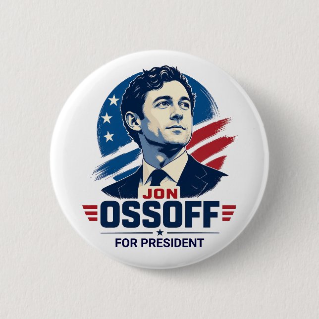 Bóton Redondo 5.08cm Jon Ossoff Presidente 2028   (Frente)