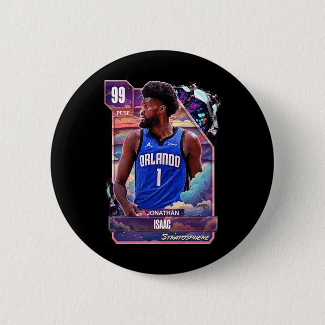 Bóton Redondo 5.08cm Jonathan Isaac 99 Dark Card Hd (Frente)