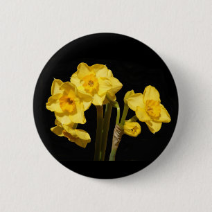 Bóton Redondo 5.08cm Jonquil floresce o crachá