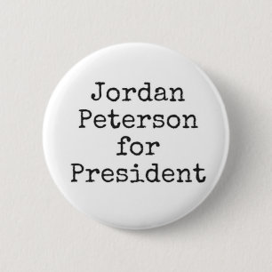 Bóton Redondo 5.08cm Jordan Peterson para Presidente