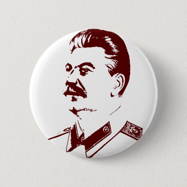 BÓTON REDONDO 5.08CM JOSEPH STALIN PIN CRACHÁ TRASEIRO (Frente)