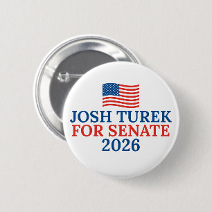 Bóton Redondo 5.08cm Josh Turek para Senado Eleição Iowa 2026