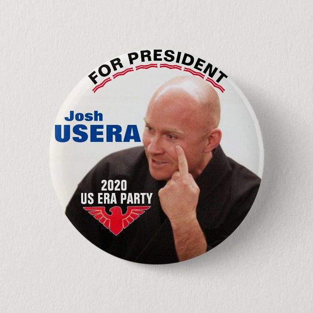 Bóton Redondo 5.08cm Josh Usera para o Presidente 2020 (Frente)