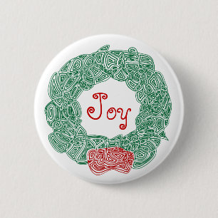 Bóton Redondo 5.08cm Joy Wreath
