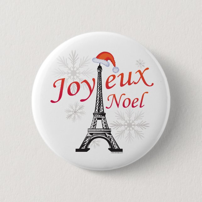 Bóton Redondo 5.08cm Joyeux Noel (Frente)