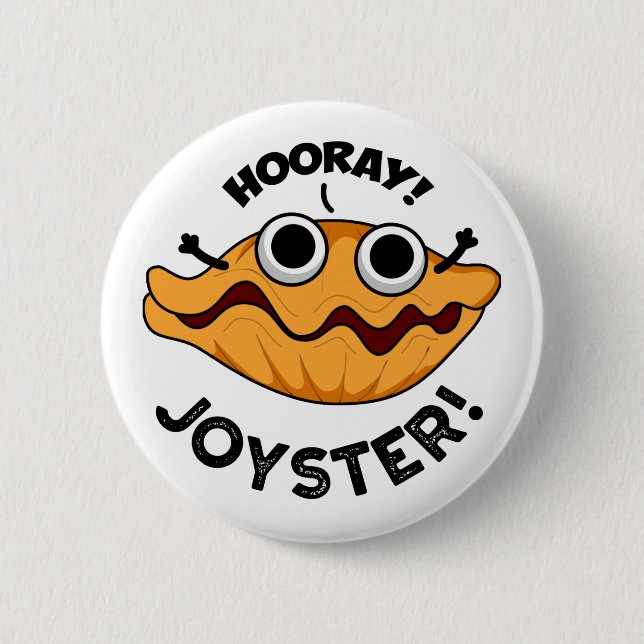 Bóton Redondo 5.08cm Joyster Engraçado Joyful Animal Oyster Pun (Frente)