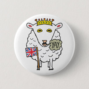 Bóton Redondo 5.08cm Jubilee Royal Sheep
