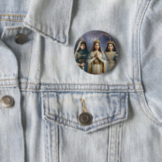 Bóton Redondo 5.08cm Judith, Esther & Blessed Virgin Mary Button Pin