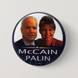 Bóton Redondo 5.08cm Jugate de McCain-Palin - botão