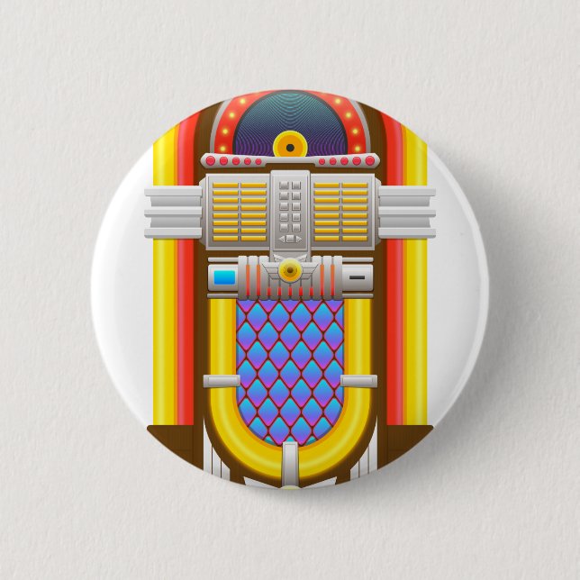 Bóton Redondo 5.08cm jukebox antiquada (Frente)