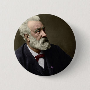 Bóton Redondo 5.08cm Jules Verne em 1892