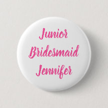Junior Bridesmaid Pink Nome Personalizado Oferece