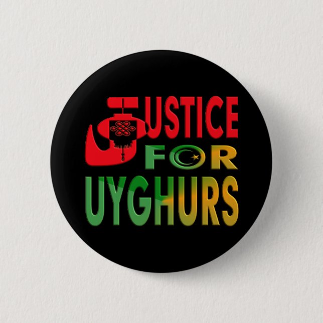 BÓTON REDONDO 5.08CM JUSTIÇA PARA OS UYGHURS (Frente)