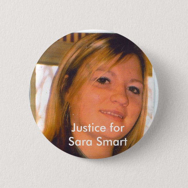 Bóton Redondo 5.08cm Justiça para Sara Smart (Frente)
