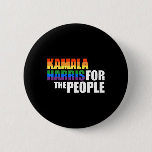 Bóton Redondo 5.08cm Kamala 2024 Kamala Harris Lgbtq Lésbica