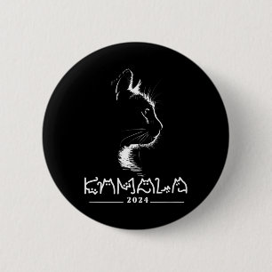 Bóton Redondo 5.08cm Kamala Cat Voting Kamala-harris 2024