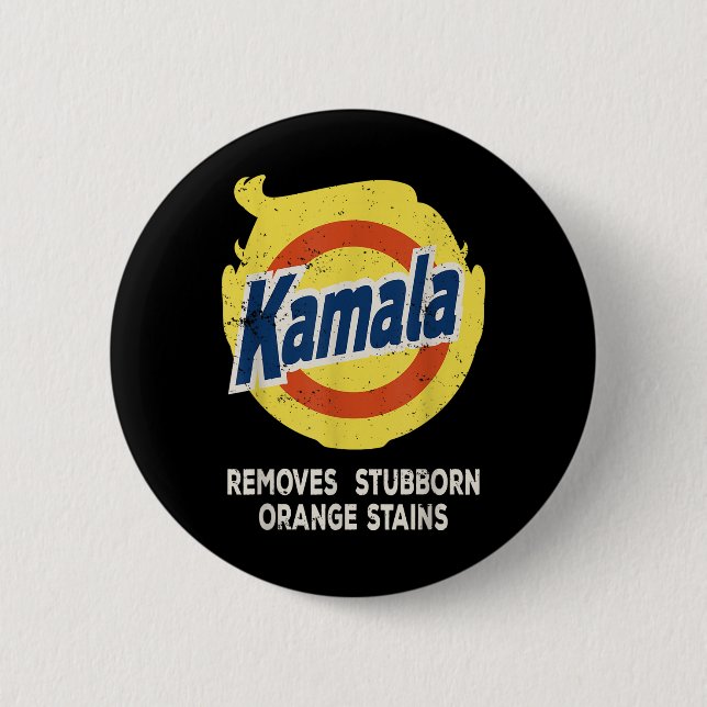 Bóton Redondo 5.08cm Kamala Detergent Remove Tripas De Laranja Tetrais (Frente)