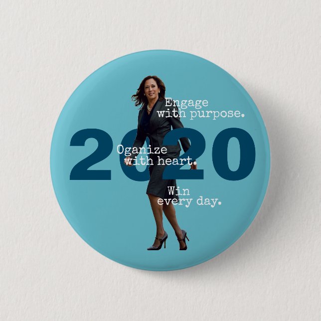 Bóton Redondo 5.08cm Kamala Harris 2020 (Frente)